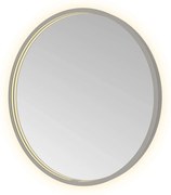 Hotbath &More Round spiegel 60cm geborsteld gunmetal PVD