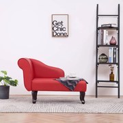 vidaXL Chaise longue kunstleer rood