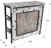 CHYRKA® Bartafel Barkruk Barstoel Barmeubels SAMBOR Loft Vintage Bar Industrieel Design Handgemaakt Hout Metaal