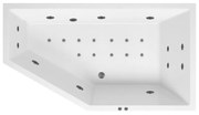 Lambini Designs Florence bubbelbad 160x90cm elektronisch rechts met 6+4+2 hydrojets en 12 aerojets RVS