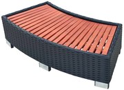 vidaXL Spatrap 92x45x25 cm poly rattan zwart