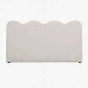 180 Cm Fausto Schapenvacht Hoofdbord Chenille White & 150 Cm - Sklum
