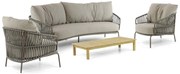 Stoel en Bank Loungeset 5 personen Aluminium/rope Taupe  4 Seasons Outdoor Capalbio/Sentis