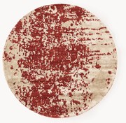 Rond wollen vloerkleed Cynthia met abstract patroon, handgeweven