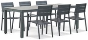 Tuinset 6 personen 220 cm Aluminium Grijs Lifestyle Garden Furniture Stella/Porto