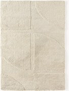 Pluizig hoogpolig vloerkleed Jade met een verhoogde hoog-laag structuur