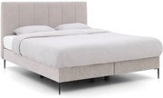 Goossens Boxspring Ease Solid Incl. Matras, Vlak 140 x 200 cm (=2x 70 x 200 cm) met hoofdbord + 2x matras shapes 1