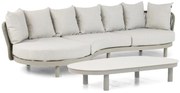 Loungeset tuin 3 personen Aluminium/rope Taupe Hartman Bjorn/Bario