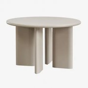 Ronde Eettafel In Mdf (ø120 Cm) Loulou Tapioca Beige - Sklum