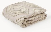 Katoenen perkal bedsprei Faye met getuft geometrisch patroon