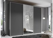 Goossens Kledingkast Big Choice Type 01 163, Slaapkamerkast 249 cm breed, 222 cm hoog, 2 schuifdeuren en 1 glas schuifdeur midden