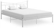 vidaXL Bedframe metaal wit 140x200 cm