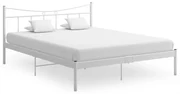 vidaXL Bedframe metaal wit 140x200 cm