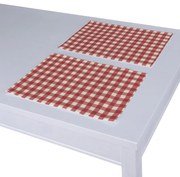 Dekoria Placemats 2 st., rood-ecru, 30 x 40 cm