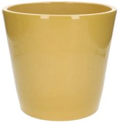 Bloempot, aardewerk, geel,Ø 25 cm