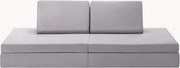 Handgemaakte modulaire fluwelen speelbank Mila