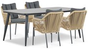 Tuinset 4 personen 180 cm Aluminium/rope Taupe Lifestyle Garden Furniture Marbella/Vienna