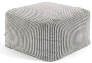 Theo Corduroy Poef - Lichtgrijs