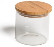 Voorraadpot met bamboe deksel, glas, 450 ml