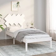 vidaXL Bedframe massief hout wit 90x190 cm 3FT Single