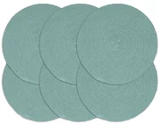vidaXL Placemats 6 st rond 38 cm katoen effen groen