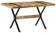 vidaXL Eettafel 140x70x76 cm ruw mangohout