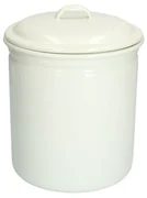 Opbergblik, emaille, wit,Ø 12 cm