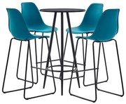 vidaXL 5-delige Barset kunststof turquoise