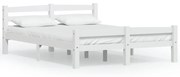 vidaXL Bedframe massief grenenhout wit 140x200 cm