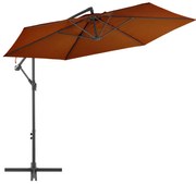 vidaXL Zweefparasol met aluminium paal 300 cm terracottakleurig