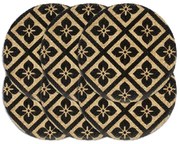 vidaXL Placemats 6 st rond 38 cm jute zwart