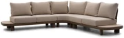 Hoek loungeset 5 personen Aluminium/Rope /Ceramic stone Taupe  Santika Furniture Santika