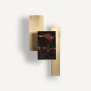 Wandlamp in marmer en messing, Portson