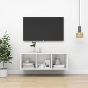 vidaXL Tv-wandmeubel 37x37x107 cm spaanplaat hoogglans wit