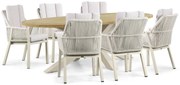 Tuinset 6 personen 240 cm Aluminium/rope Taupe Lifestyle Garden Furniture Verona/Brookline