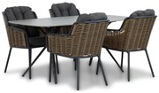 Tuinset 4 personen 180 cm Wicker Grijs Santika Furniture Santika