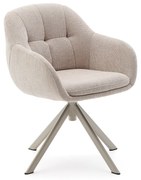 Kave Home Dorina Draaibare Eetkamerstoel Beige