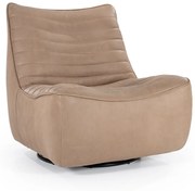 Eleonora Matthew Draaibare Fauteuil Echt Leer Taupe