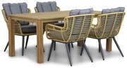 Tuinset 4 personen 180 cm Wicker/Aluminium/Aluminium/wicker Taupe Coco Azzano/Bristol