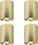 Set van 4 spots goud/messing draai- en kantelbaar - Rondoo up