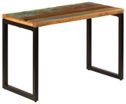 vidaXL Eettafel 115x55x76 cm massief gerecycled hout en staal