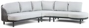Hoek loungeset 5 personen Aluminium/rope Grijs  Santika Furniture Santika