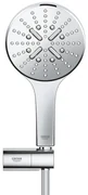 GROHE Rainshower SmartActive 130 Handdoucheset - 3 straalsoorten - rond - met houder - verstelbaar - gladde slang - 150cm - chroom 26580000