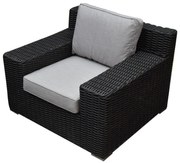 Manjavico lounge tuinstoel zwart wicker