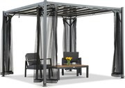 Antraciet Paros 3x3m terraspergola met klamboe Tuinpunt