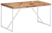 vidaXL Eettafel 140x70x76 cm massief acaciahout en mangohout