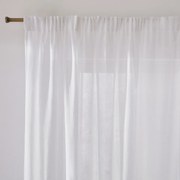 Glasgordijn in polyester en linnen met plooien Aron