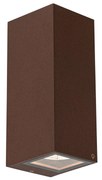 Industriële wandlamp roestbruin 2-lichts AR70 IP54 - Baleno