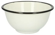 Schaal, emaille, zwart/wit,Ø 13,5 cm