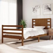 vidaXL Bedframe massief grenenhout honingbruin 100x200 cm